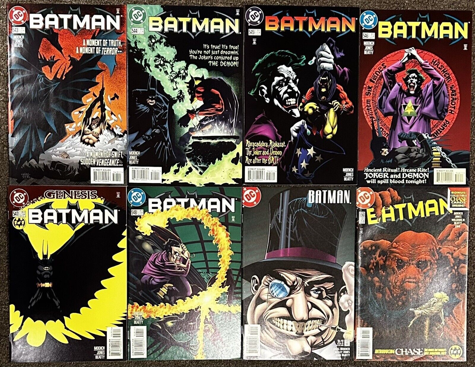 Batman #543 544 545 546 547 548 549 550 Demon Joker Penguin Clayface 1997  Lot Nm