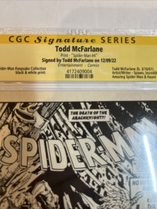 Spider-Man Keepsake Collection B&W Print  (1990) # 4 (CGC SS) Signed McFarlane