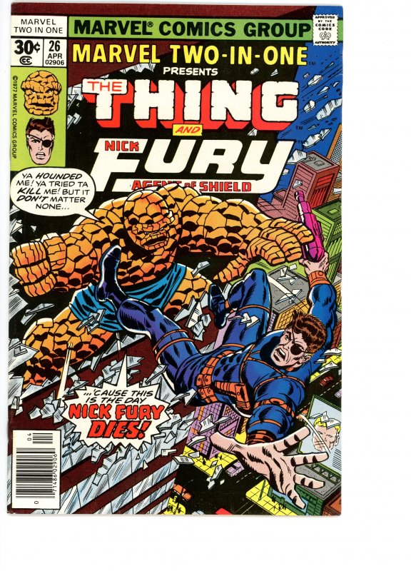 Marvel Two-In-One 26 VG/F  Nick Fury!