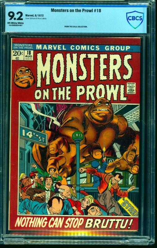 Monsters on the Prowl #18 CBCS NM- 9.2 Off White to White