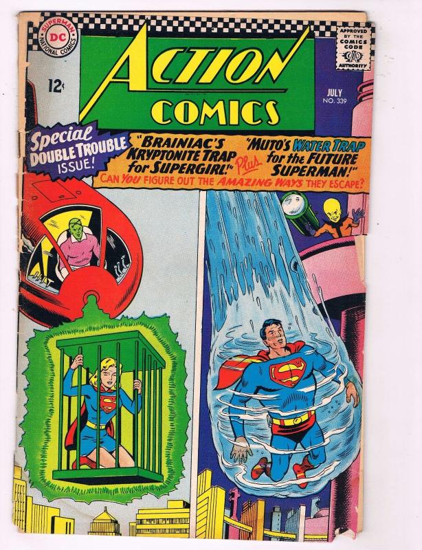 4 Action Comics DC Books Superman # 312 339 346 358 VG-FN Supergirl Braniac J77