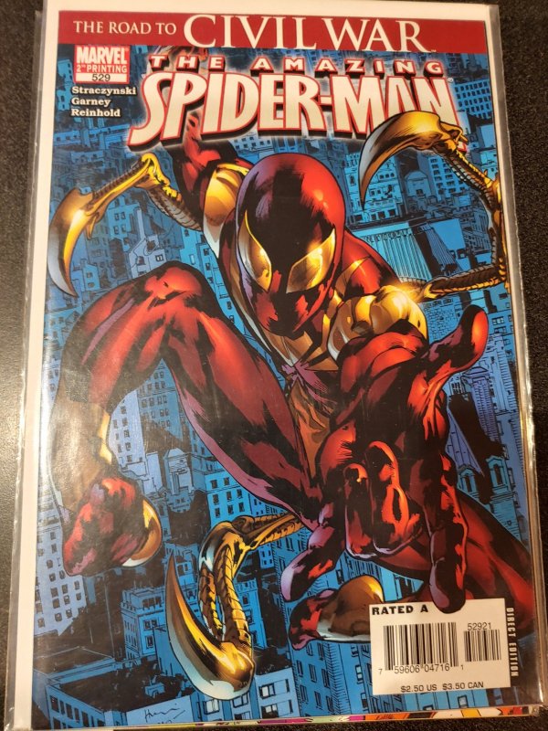 Amazing Spider-Man #529 Variant 2nd Print 1st App Iron Spider 2006 Marvel