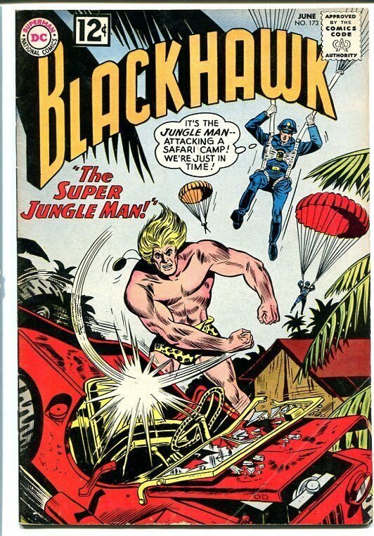 BLACKHAWK #173 1962-Super Jungle Man-12 cent VG+