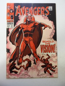 The Avengers #57 (1968) 1st App of Vision! VG Condition