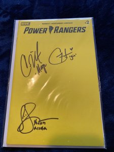 Power Rangers #2 Yellow Blank signed 3x