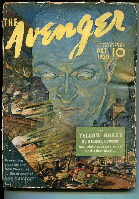 Avenger #2 10/1939-Yellow Hoard-Kenneth Robeson-hero pulp-FR/G 