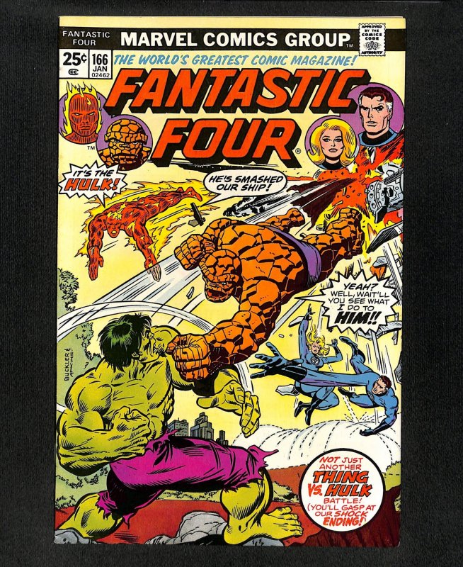 Fantastic Four #166 Hulk Vs. Thing!