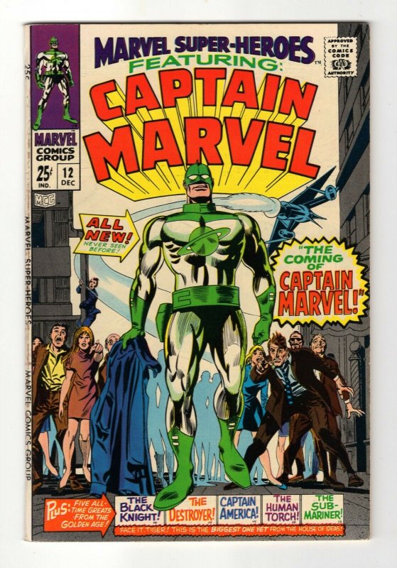 Marvel Super-Heroes #12, VF(8.0),1967, Marvel, First Captain Marvel