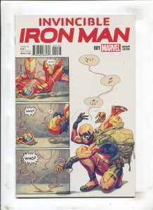 Invincible Iron Man #1 - Party Cover Variant (9.2) 2015