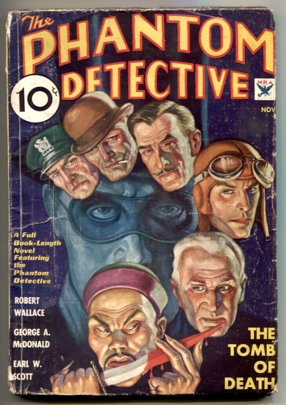 Phantom Detective Pulp 11/1934- Asian Menace- Tomb of Death