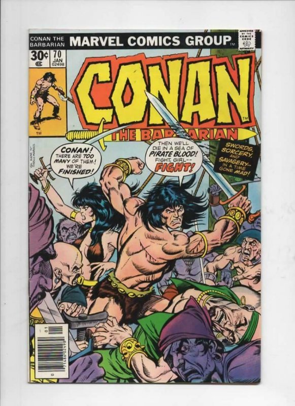 CONAN the BARBARIAN #69 70 71 FN Buscema, Chan, Howard, 1970 1976 1977, Belit