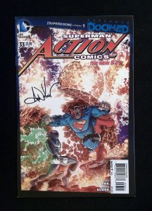 Action Comics #33 (2ND SERIES) DC Comics 2014 VF/NM  Signed By Aaron Kuder