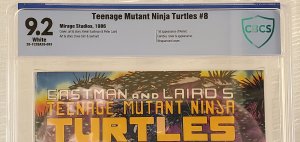 New CBCS Slab! Teenage Mutant Ninja Turtles #8 - CBCS 9.2 - 1st App. Renet