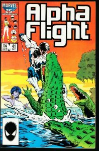 ALPHA FLIGHT #41-MARVEL COMICS-CROCODILE COVER NM