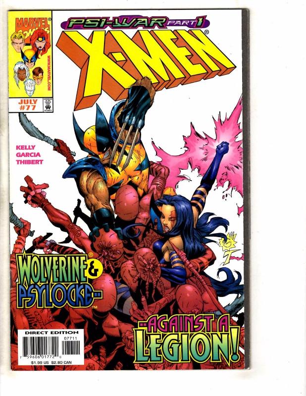 Lot Of 6 X-Men Marvel Comic Books # 74 75 76 77 78 79 Gambit Wolverine J261