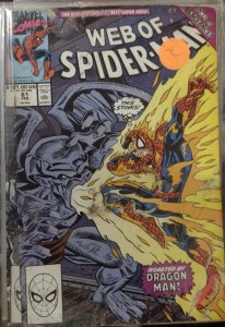 Web of spider-man # 61  1990 marvel disney dragon man cosmic acts of vengeance