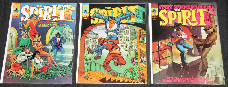 Warren THE SPIRIT MAGAZINES 11pc Count Mid Grade Comic Lot VF Will Eisner