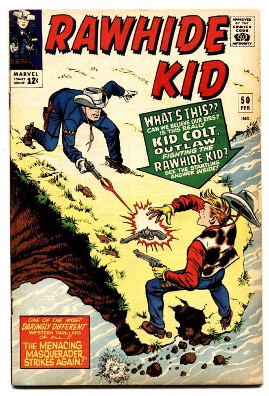 RAWHIDE KID #50 comic book 1966-MARVEL-Kid Colt-GLOSSY COVER-VF-