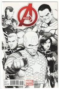 Avengers #1 McNiven Sketch Cover (2013) 1:150 Variant Cover