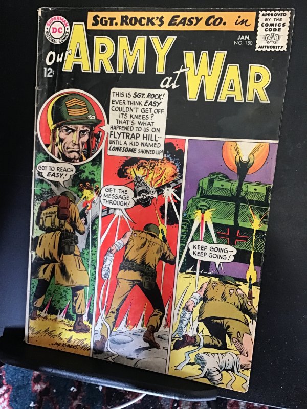 Our Army at War #150  (1965) Kubert Sgt. Rock, Easy Co.! VG/FN Wow!