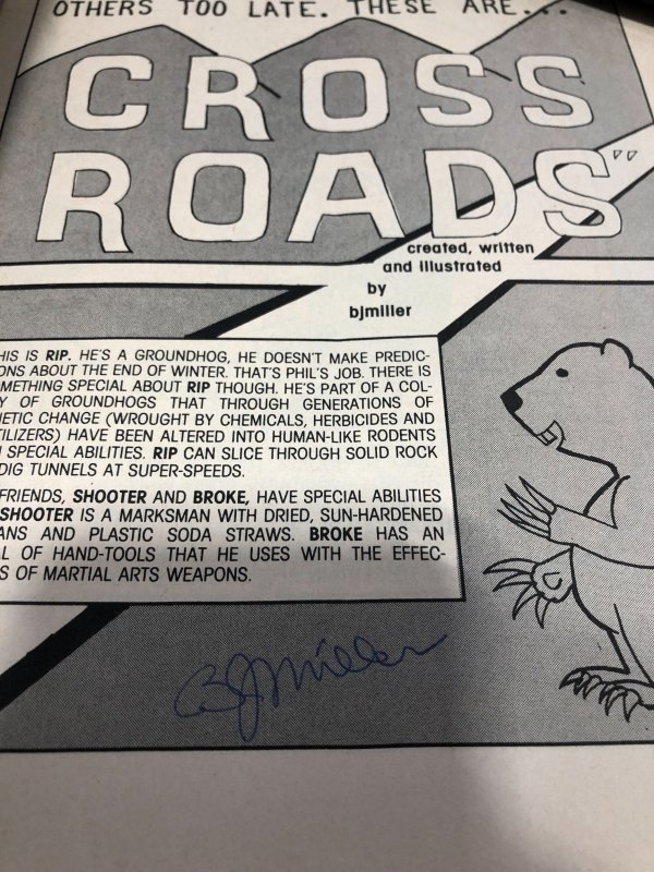 The Shadow of the Groundhog #1 (1986) Signed by BJ Miller