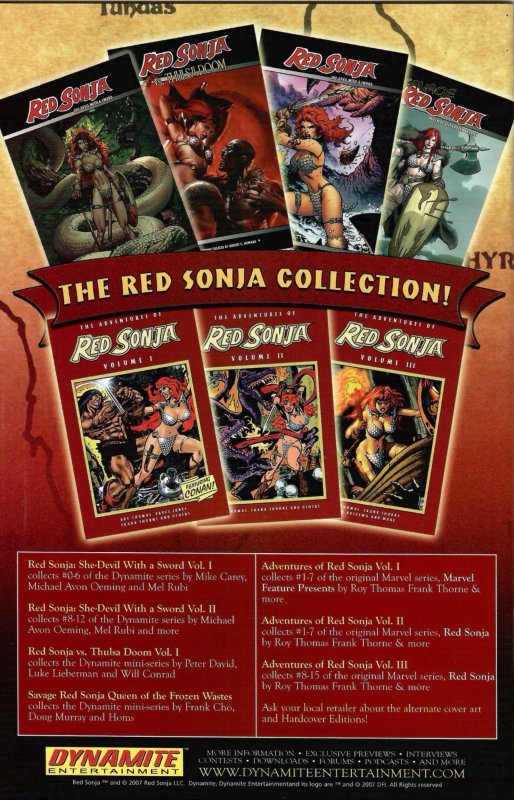 Giant Size Red Sonja #1 Rubi Cover B (2007) New