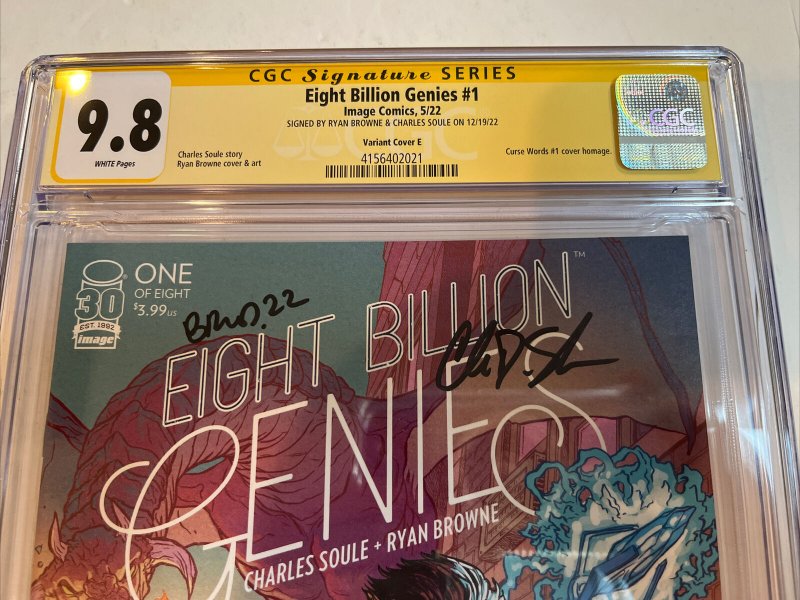 Eight Billion Genies (2022) # 1 (CGC 9.8 SS) Signed Browne Soule | 1:25 Cover E
