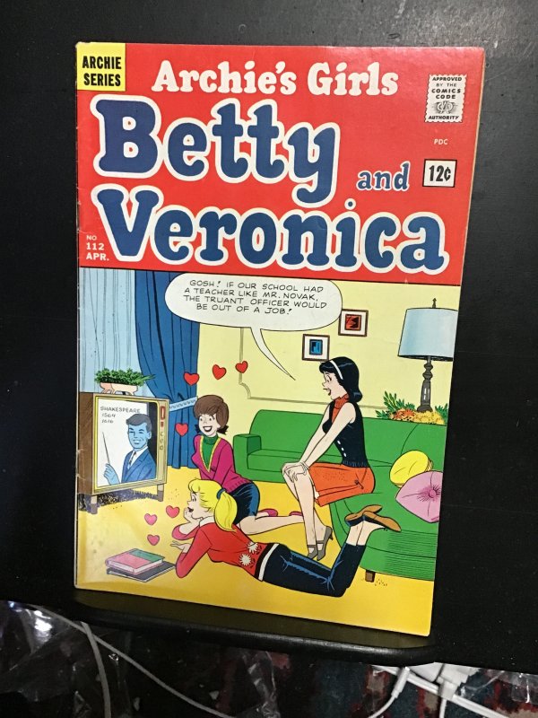 Archie's Girls Betty and Veronica #112 (1965) Mr. Novak Teacher TV show!...