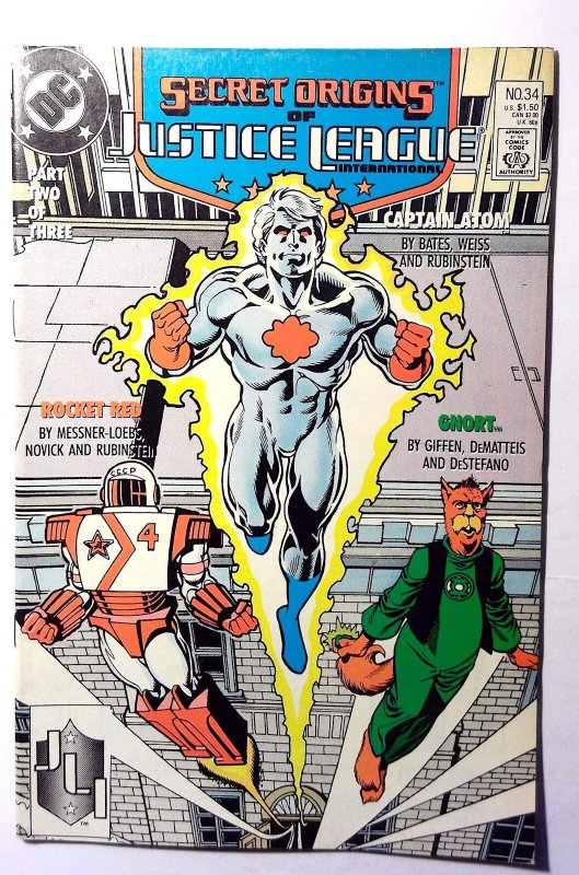 Secret Origins (Justice League) #34 1988 DC Comics Captain Atom 1st Print Comic