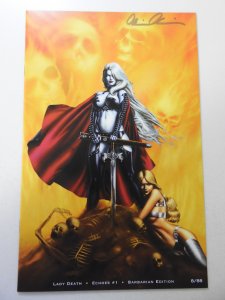 Lady Death Echoes #1 Barbarian Edition NM- Condition! Signed W/ COA!