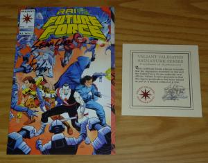 Rai and the Future Force #9 VF valiant validated signature series w/COA 