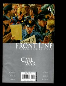 11 Front Line Civil War Marvel Comics # 1 2 3 4 5 6 7 8 9 10 Sketchbook RP2