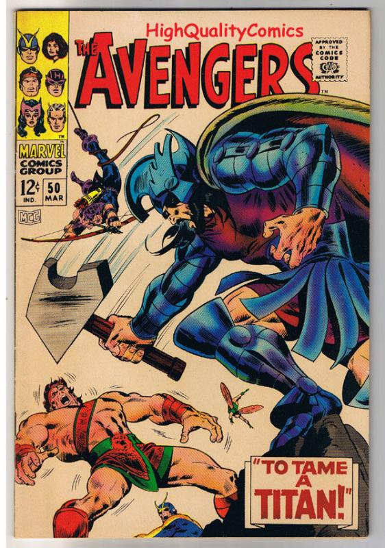 AVENGERS 50, Captain America, Hercules, Titan, 1963, VF/NM