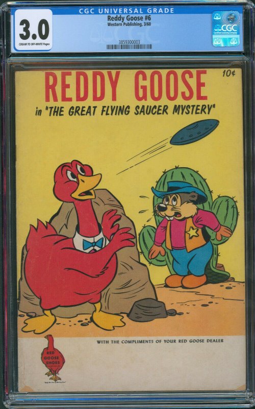 Reddy Goose #6 Western Publishing 1960 CGC 3.0 