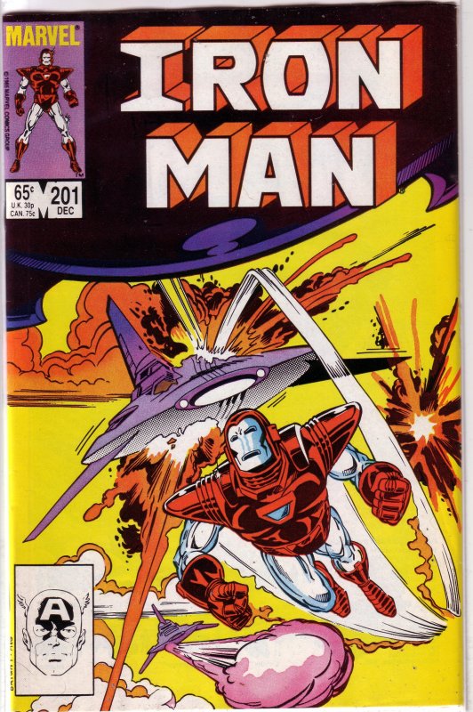 Iron Man   vol. 1  #201 FN O'Neil/Bright, West Coast Avengers