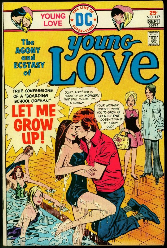 Young Love #117 1975- Great Swimming Pool cover- DC Romance VF