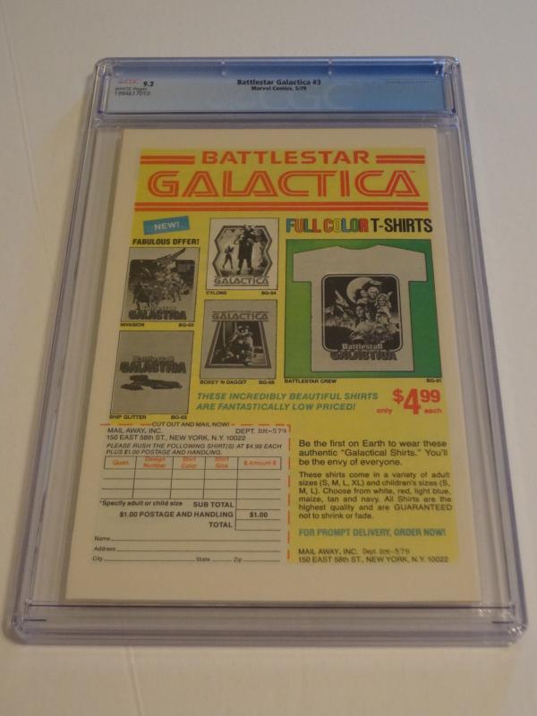 Battlestar Galactica #1-3, CGC 9.2; Whitman variants! 3-part TV show adaptation!