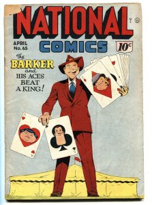 National Comics #65 comic book 1949-Quality-Quicksilver-The Barker-Sally O'Neil