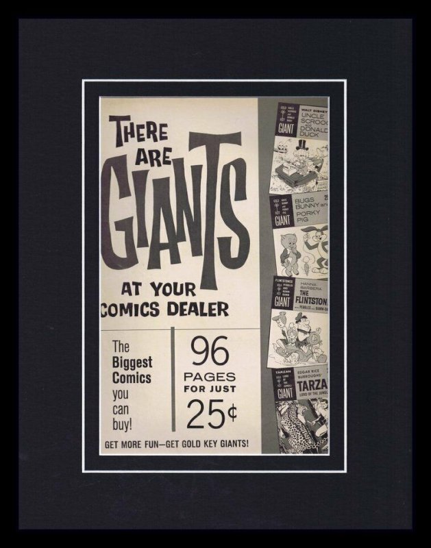 1965 Gold Key Flintstones Bugs Bunny Giants Framed 11x14 ORIGINAL Advertisement  