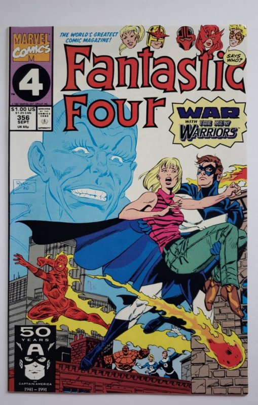 Fantastic Four Vol. 1 #356 Marvel Comics New Warriors Appearance Fine/Very Fine