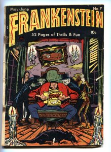 FRANKENSTEIN #7-Horror comic book cover-DICK BRIEFER-PRE-CODE HORROR