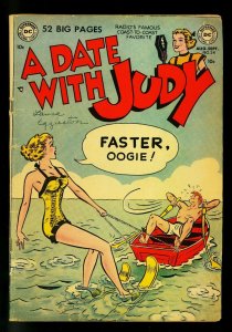 Date with Judy #24 1951- water skiing cover- DC  Humor- VG