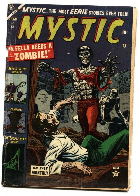 Mystic Comics #25 1953- Atlas Pre Code Horror- zombies vampires