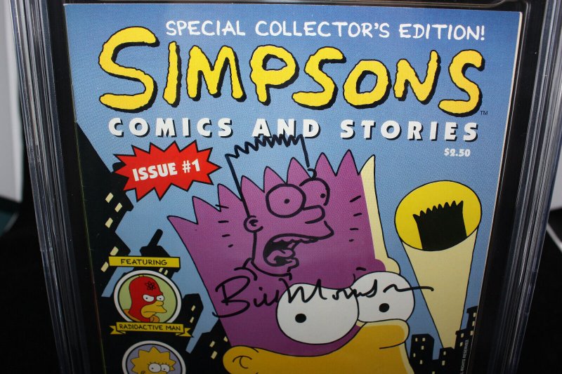 Simpsons Comics & Stories #1 (CGC 9.0) Signed & Sketched by Bill Morrison - 1993