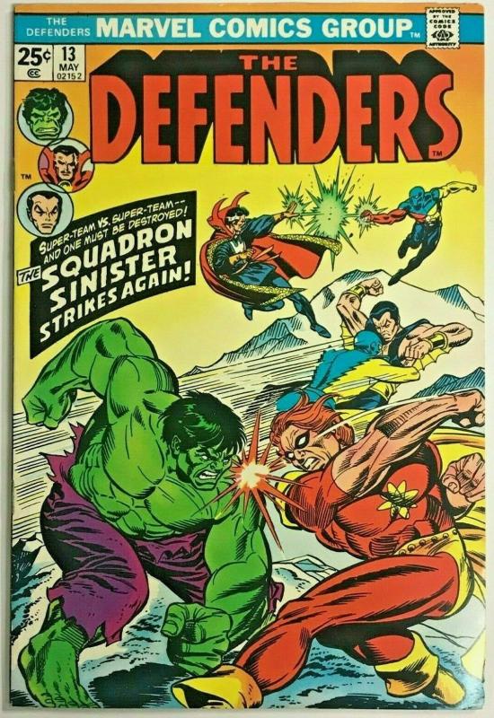 DEFENDERS#13 VF 1974 MARVEL BRONZE AGE COMICS