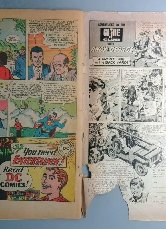 ACTION COMICS #340 1st Parasite INCOMPLETE TORN PIN UP included DC 1966