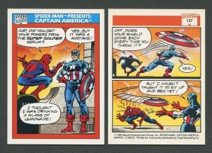 1990 Marvel Comics Card  #157 (Spiderman Presents: Captain America) NM