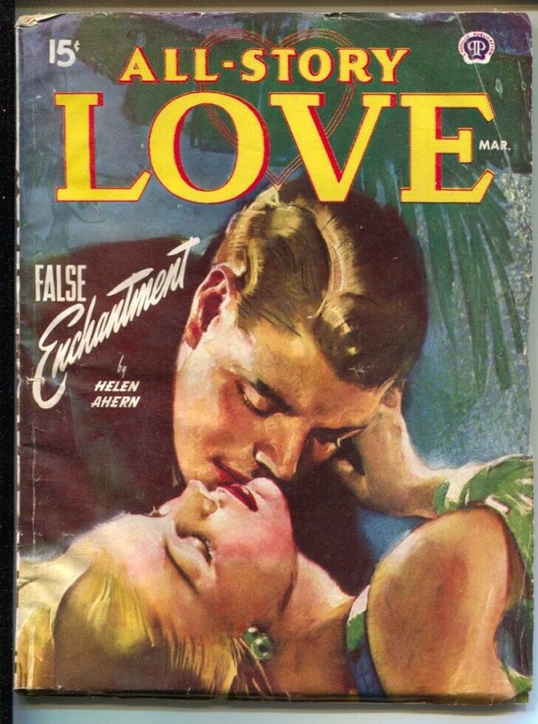 All Story Love 3/1948-pin-up girl cover-female pulp fiction authors-VG+