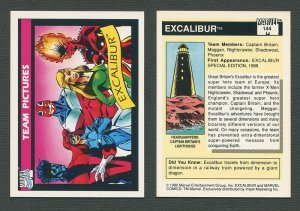 1990 Marvel Comics Card  #144 ( Excalibur )  MINT