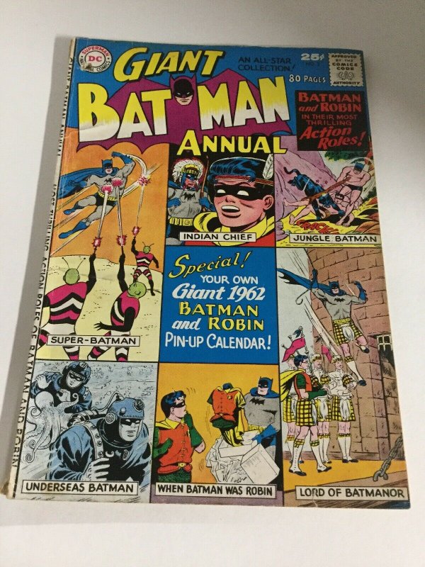 Batman Giant Annual 2 Gd Good 2.0 Hole Punched DC Comics Silver Age